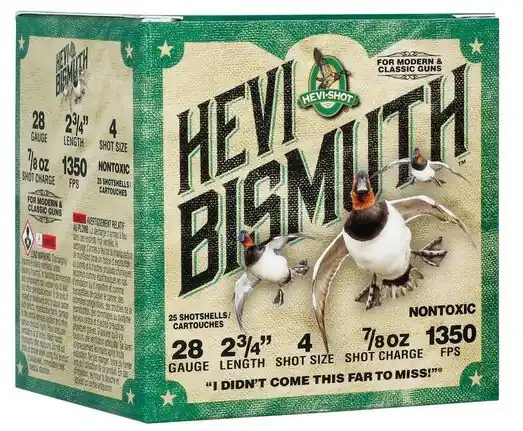 Hevi-Bismuth 1,350 fps 28 Gauge 2-3/4" 3/4 oz 4 Bismuth Shot Shotgun Ammunition