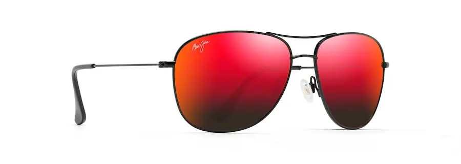 Cliff House Black Gloss with Hawaii Lava lens by Maui Jim