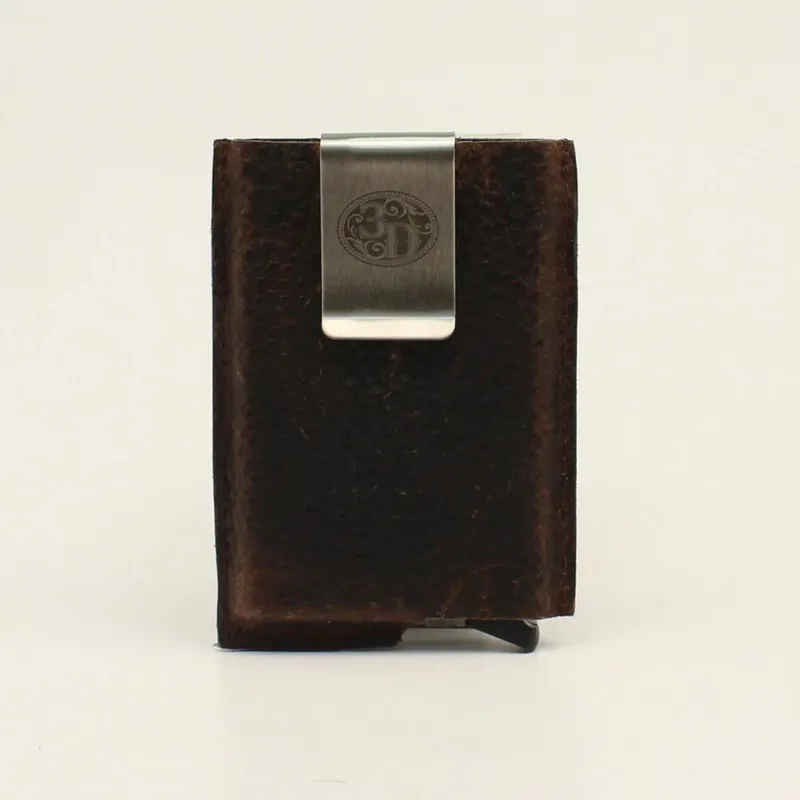 Dark Brown Leather 3D Smart Wallet by Ariat