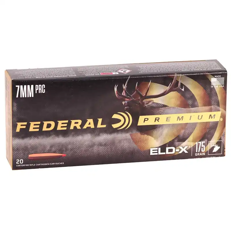 Federal Premium 3,000 fps 7mm PRC 175 Grain Extremely Low Drag Expanding Rifle Ammunition