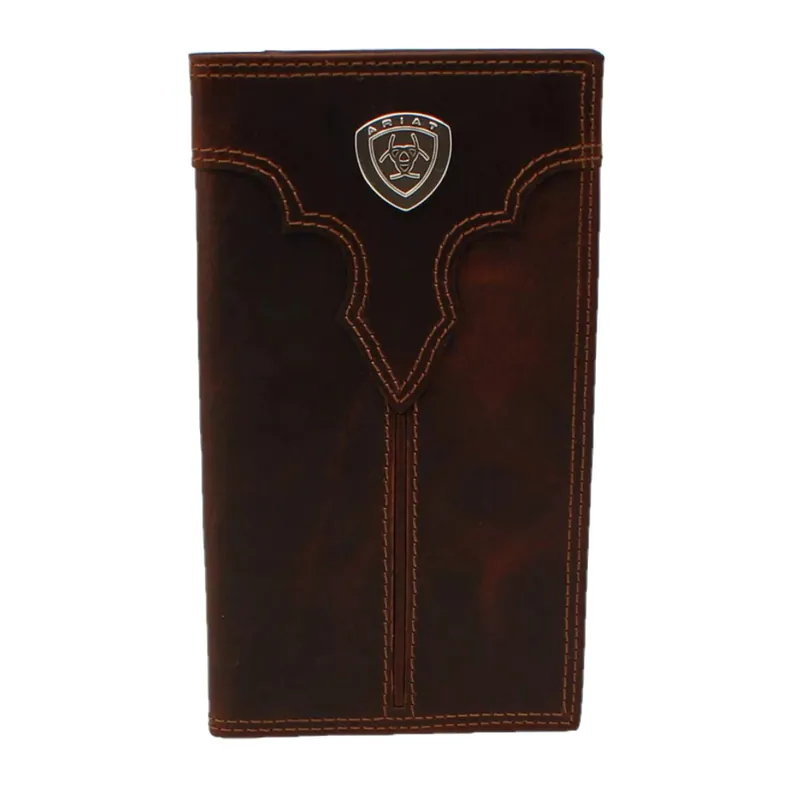 Brown Center Bump Shield Wallet by Ariat