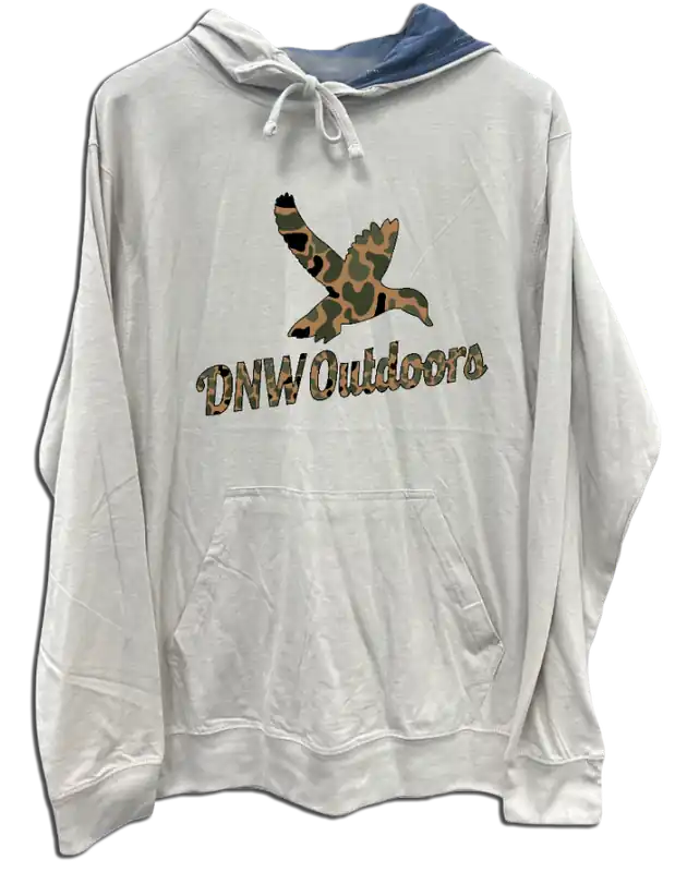 Old School Camo Mallard Light Weight DNW Outdoors Logo Hoodie