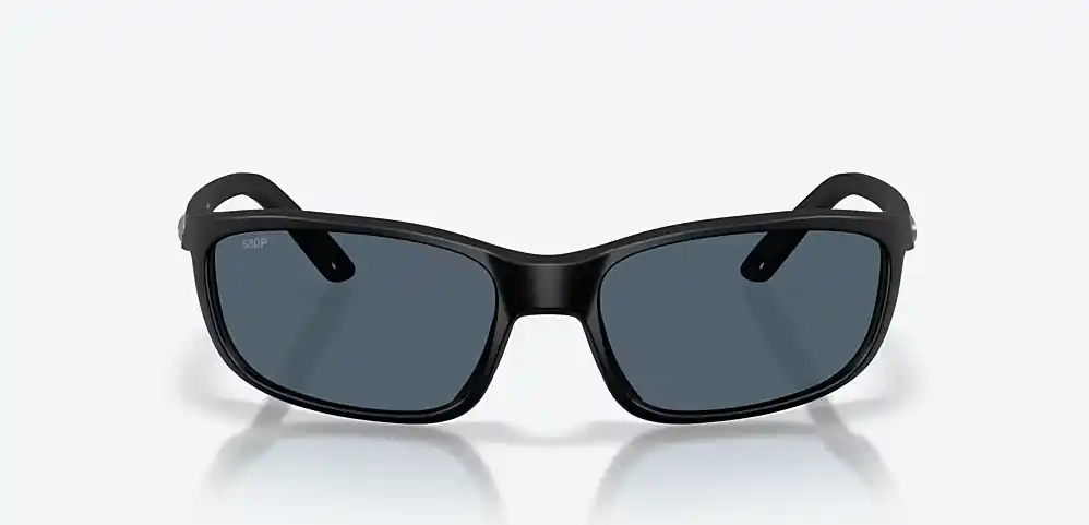 Brine II Matte Black Sunglasses with 580P Gray Polarized Polycarbonate by Costa Del Mar
