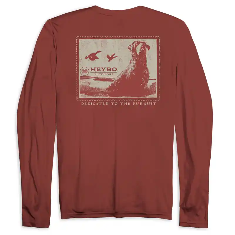 Weathered Lab Stamp Long Sleeve Tee by Heybo