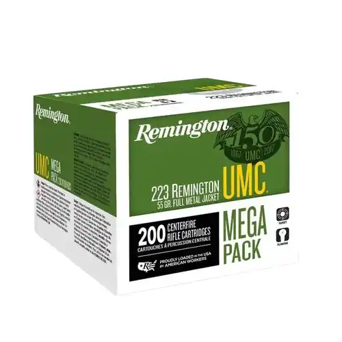 Remington UMC Centerfire Rifle 3,240 fps 23 Remington 55 Grain Full Metal Jacket Rifle Ammunition