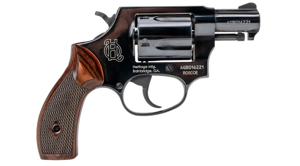 Heritage Roscoe 38 Special Caliber 2" Barrel Semi Auto Handgun with Wood Grip & Black Standard Finish