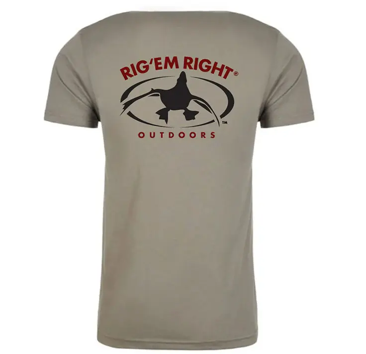 Logo Tee Shirt in Gray by Rig Em Right