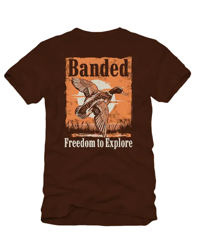 Men‘s Flying Mallard Short Sleeve Graphic Tee Shirt by Banded