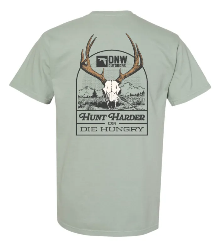 Hunt Harder DNW Outdoors Logo Short Sleeve Tee Shirt