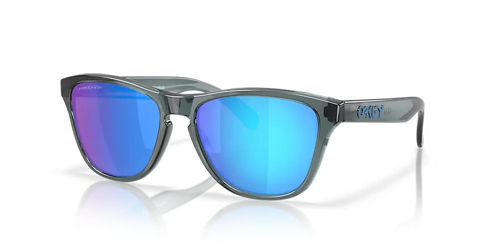 Frogskins S Sunglasses with Crystal Black Frames and Prism Blue Polarized Lenses by Oakley