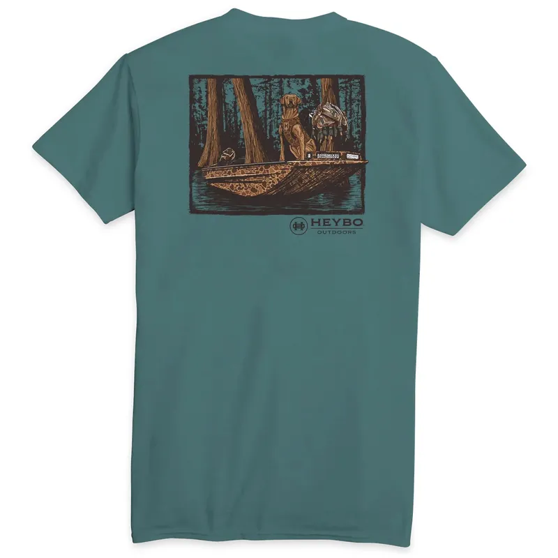Men‘s Traditional Duck Dog Short Sleeve Graphic Tee Shirt by Heybo