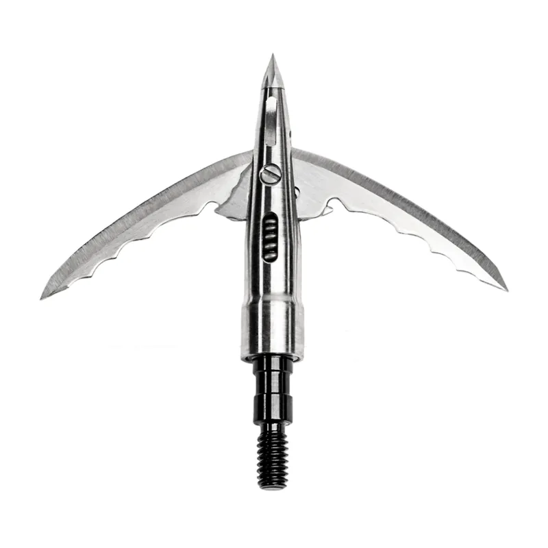 3 Pack 2.3 Inch 100 Grain 2 Blade Titanium Beast Mechanical Broadheads by Bowmar
