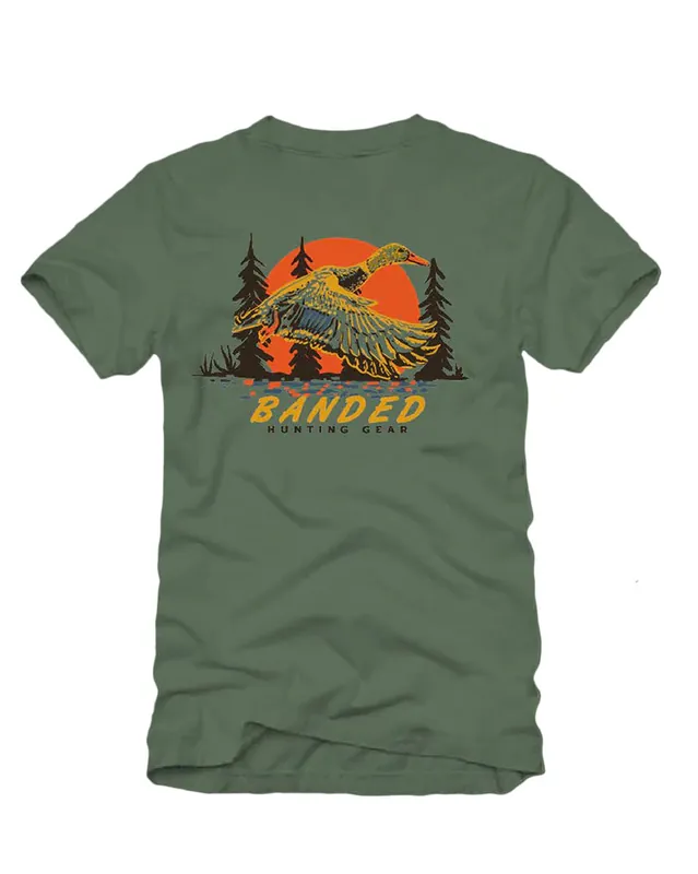 Men‘s Sunrise Mallard Short Sleeve Graphic Tee Shirt by Banded