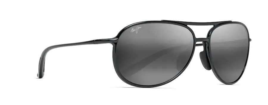 Alelele Bridge Sunglasses - Black Gloss Frame, Neutral Grey Lens by Maui Jim