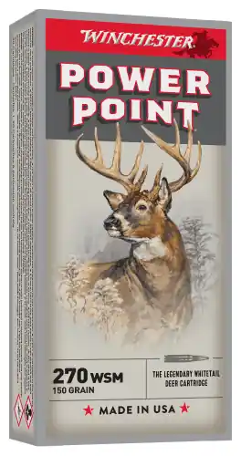 Winchester Super X 3,150 fps 270 Winchester Short Magnum 150 Grain Power Point Rifle Ammunition
