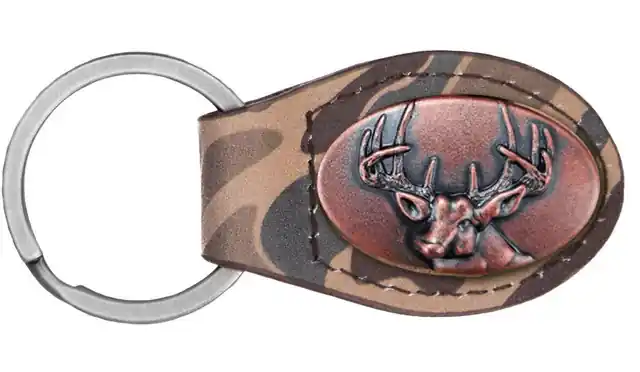 Old School Camo Oval Key Fob by Zeppelin Products