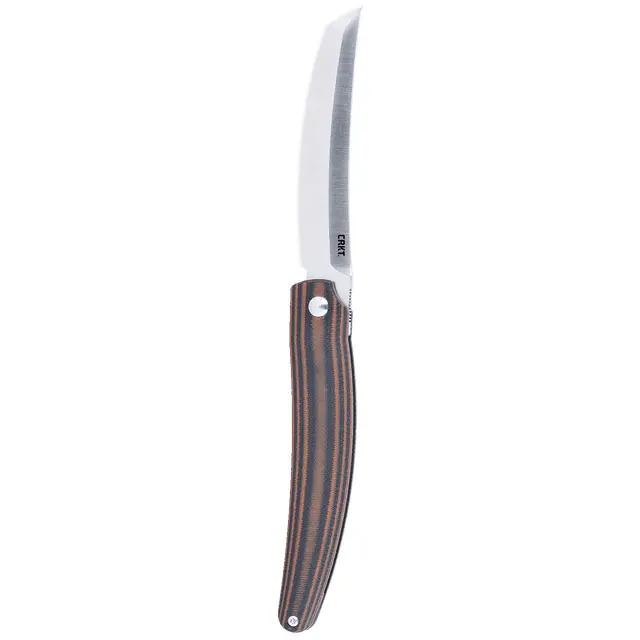 Ancestor Liner Lock Knife in Brown and Black Wood by CRKT