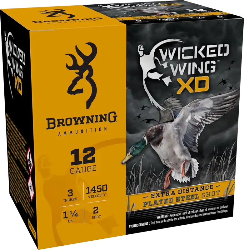 Browning 1450fps 12ga 3" 1-14oz 2 Wicked Wing XD Shotgun Ammunition