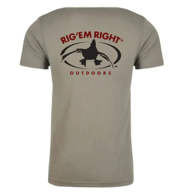 Logo Tee in Sage by Rig Em Right