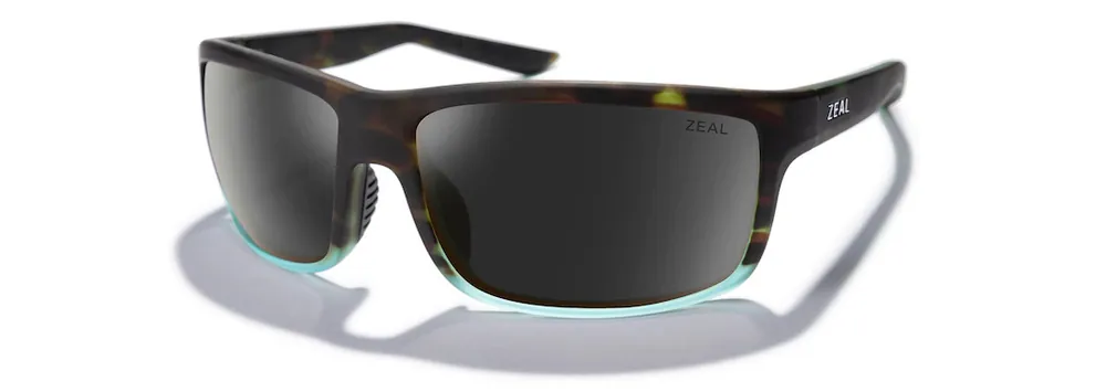 Red Cliff Sunglasses with Tropic Fade Frames and Dark Grey Lenses by Zeal