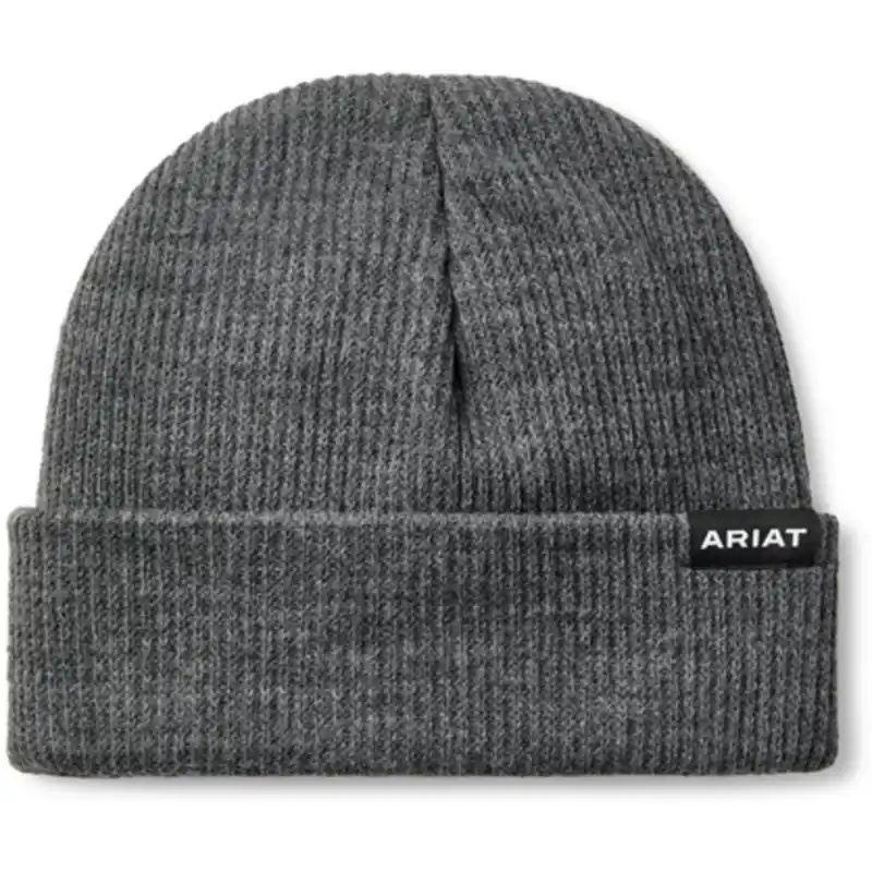 Adult Grey Rebar Ribbed Beanie by Ariat