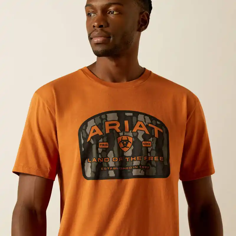 Underlands Camo Badge Short Sleeve Tee Shirt by Ariat