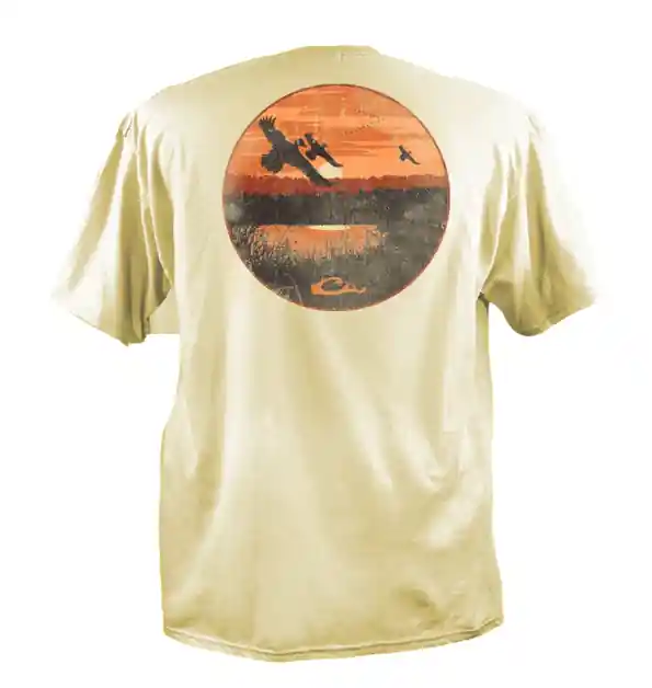Men‘s Marsh Scenic Cotton Short Sleeve Graphic Tee Shirt by Drake