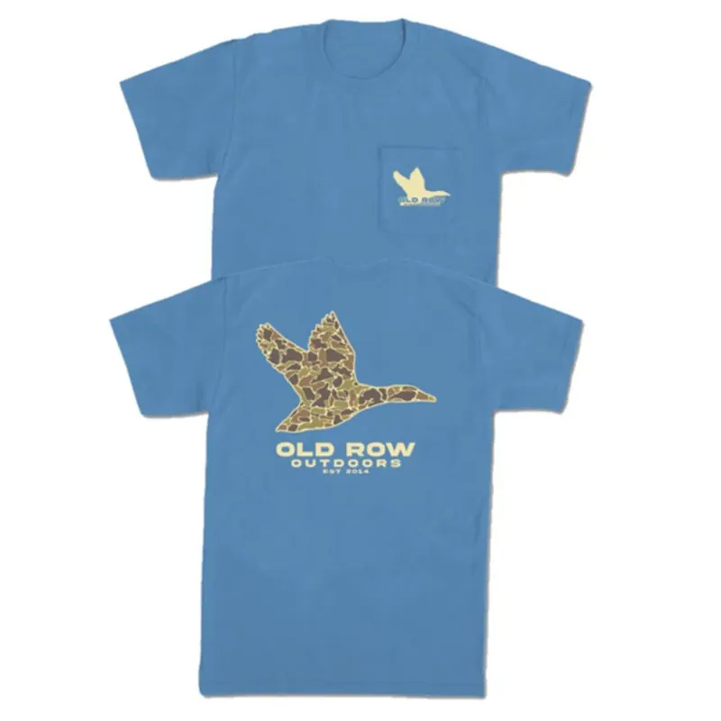Men‘s Outdoors Flying Duck Short Sleeve Pocket Tee Shirt by Old Row