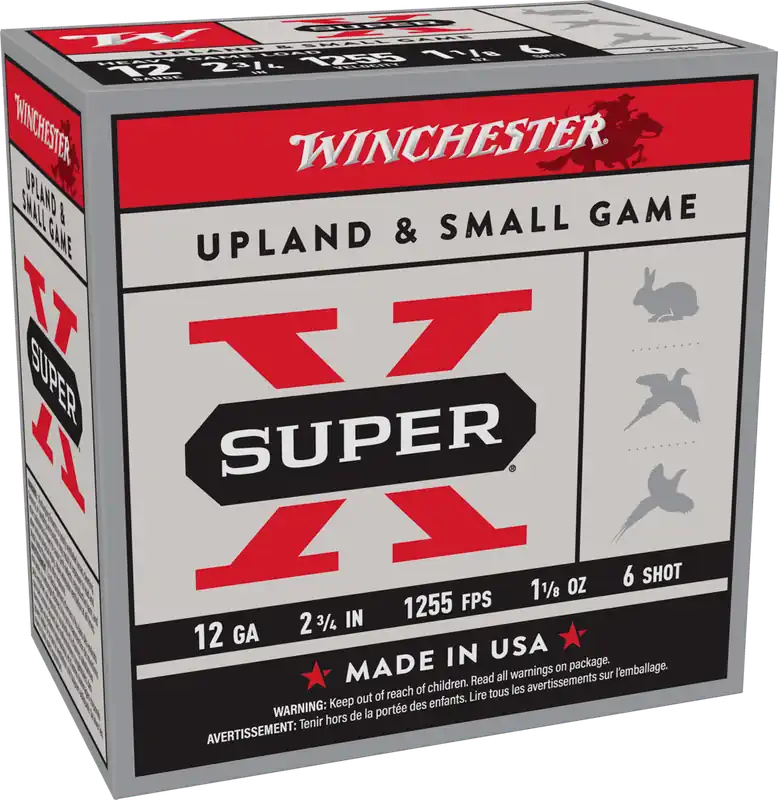 Winchester Super X 1255fps 12 Gauge 2-3/4" 1-1/8oz 6 Upland & Small Game Shotgun Ammunition