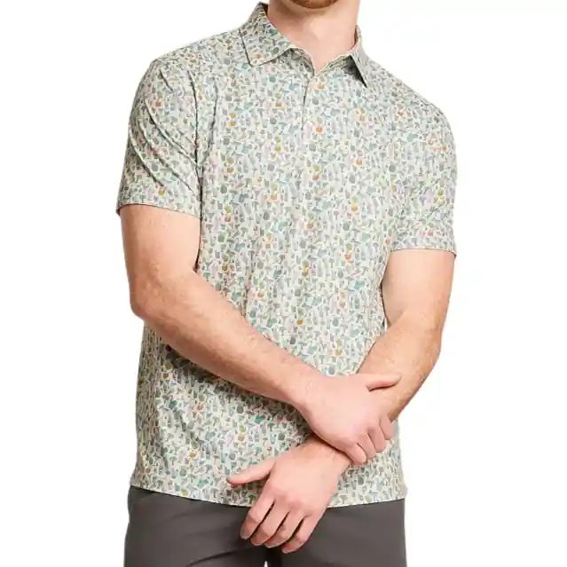 Men‘s Tropical Drinks Short Sleeve Polo Shirt by Old Row