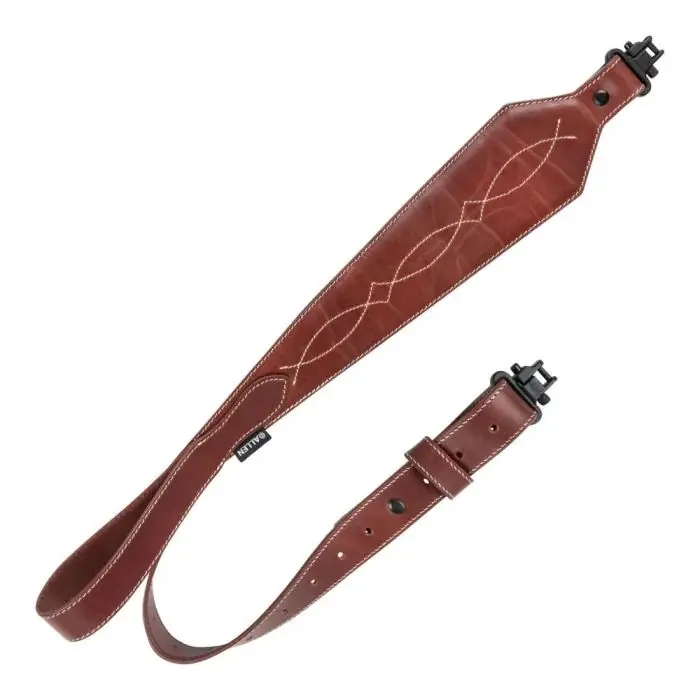 Allen Company Heritage Western Scallop Leather Sling For Rifles - Brown