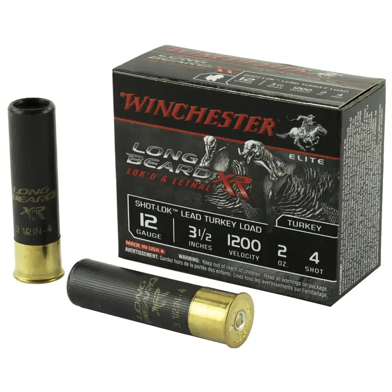 Winchester Long Beard XR 12 Gauge 3-1/2″ 2oz 4 Lead Shot Shotgun Ammunition