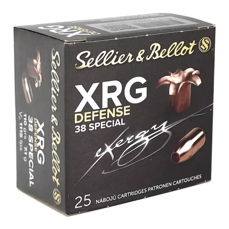 Sellier & Bellot XRG Defence 1,115 fps 38 Special 110 Grain Hollow Point Handgun Ammunition