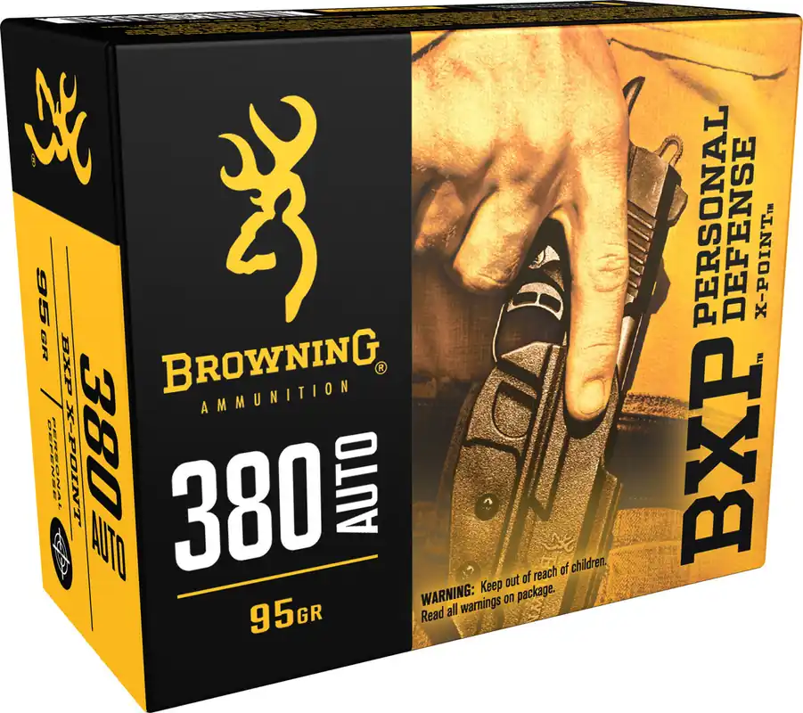 Browning BXP 1,000 fps 380 ACP 95 Grain Jacketed Hollow Point Handgun Ammunition