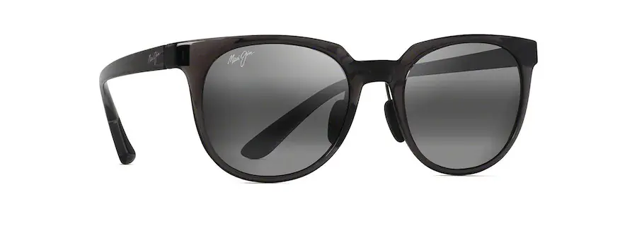 Wailua Sunglasses with Translucent Grey Frame and Neutral Grey Lens by Maui Jim