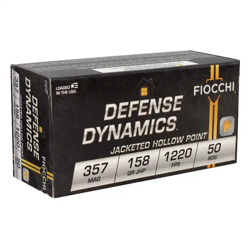 Fiocchi Defense Dynamics 1,220 fps 357 Magnum 158 Grain Jacketed Hollow Point Handgun Ammunition