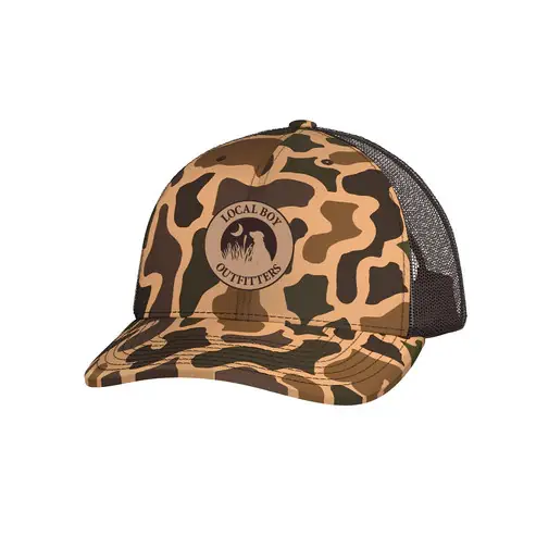 Leather Patch Old School Trucker Hat by Local Boy Outfitters