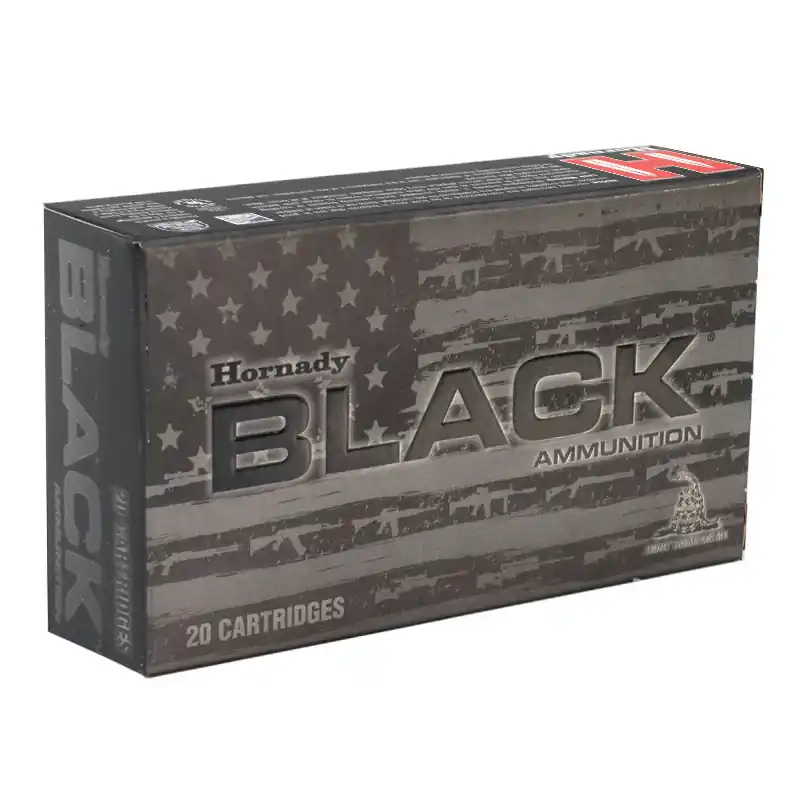 Hornady Black 3,075 fps 22 Advanced Rifle Cartridge 75 Grain Extremely Low Drag Match Polymer Tip Rifle Ammunition