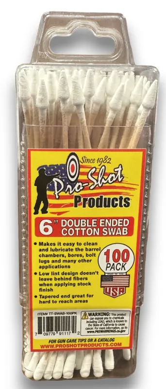 Double End Cotton Swab 100 pack by Proshot