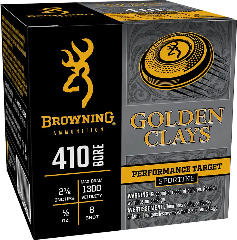 Browning Golden Clays 1300fps 410 Gauge 2-1/2‘‘ 1/2oz 8 shot Shotgun Ammunition