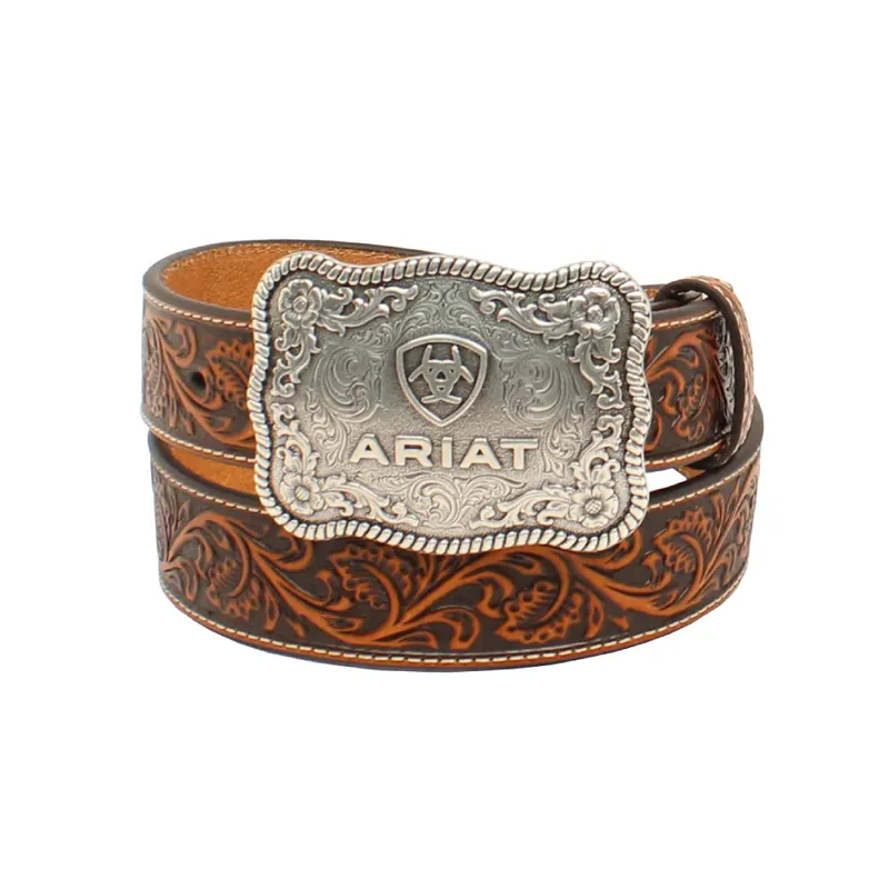 Tooled Belt with Ariat Buckle by Ariat