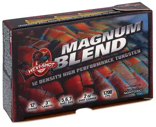 Hevi-Shot Magnum Blend TSS 1200fps 12ga 3" 2oz 5,6,7 Blended Shot Turkey Hunting Shotgun Ammunition