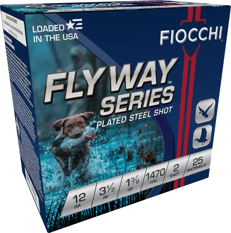 Fiocchi Flyway 1,470 fps 12 Gauge 3-1/2" 1-3/8 oz 2 Plated Steel Shot Shotgun Ammunition