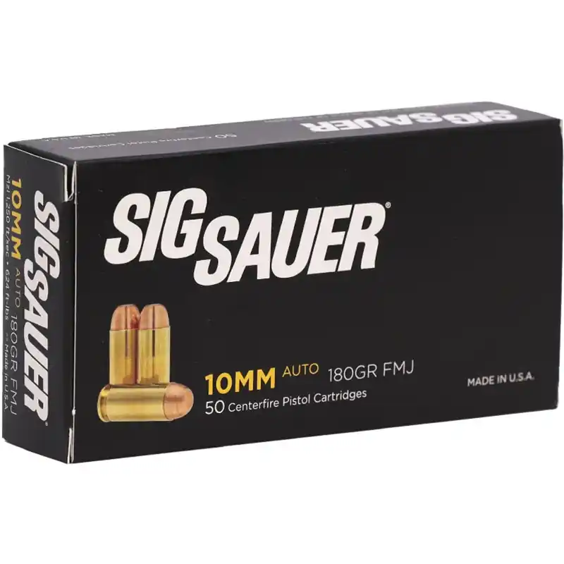Sig Sauer Elite Performance 1,250 fps 10mm Auto 180 Grain Full Metal Jacket 10mm Auto Pistol Ammunition