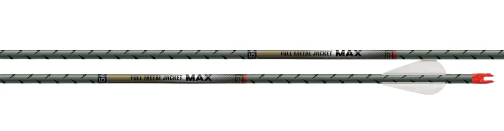Full Metal Jacket MAX 5mm 2 Inch Blazer Vanes Arrows with Inserts by Easton Archery