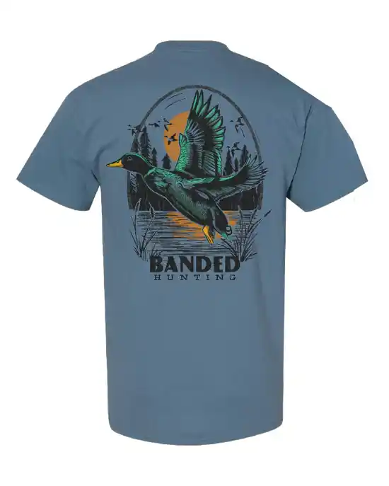 Men‘s Mallard Sunrise Short Sleeve Graphic Tee Shirt by Banded