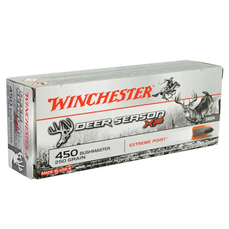 Winchester Deer Season XP 2,200 fps 450 Bushmaster 250 Grain Extreme Point Rifle Ammunition