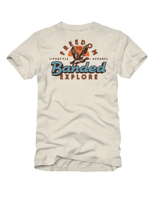 Freedom To Explore Short Sleeve Tee Shirt by Banded