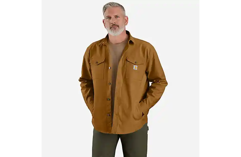Monatana Rugged Flex Loose Fit Heavyweight Duck Shirt Jac by Carhartt