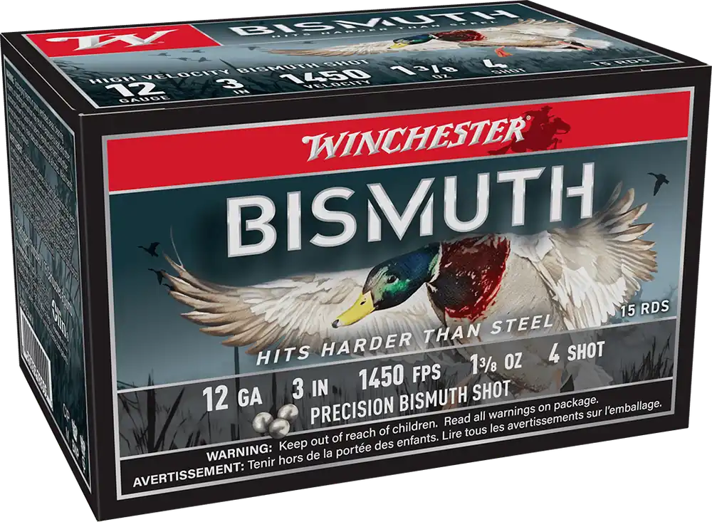 Winchester Bismuth 1,450 fps 12 Gauge 3" 1-3/8 oz 4 Bismuth Shot Shotgun Ammunition